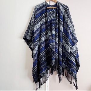 ✨ sold ✨ tribal print poncho wrap